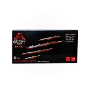 Grizzly Grip Nitrile Gloves - 6 Mil Black Toughness