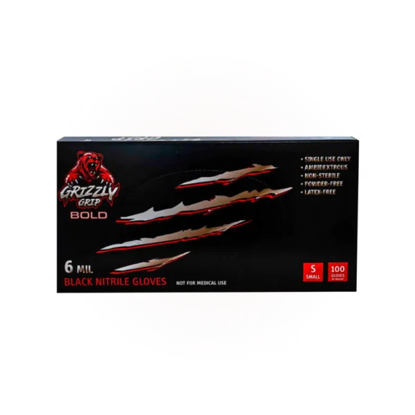 Grizzly Grip Nitrile Gloves - 6 Mil Black Toughness